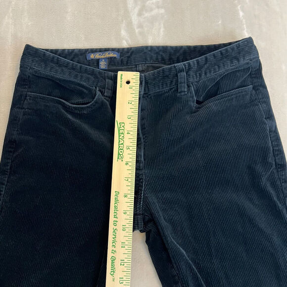 Brooks Brothers Pants Womens 12 Black Corduroy Straight Leg Mid Rise Work Career - Picture 7 of 12